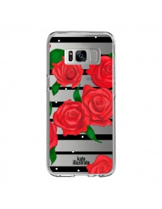 Coque Samsung S8 Red Roses Rouge Fleurs Flowers...