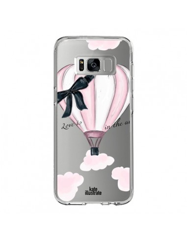 Coque Samsung S8 Love is in the Air Love Montgolfier Transparente - kateillustrate