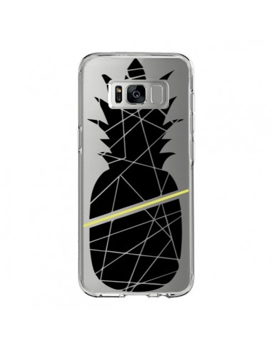 Coque Samsung S8 Ananas Noir Transparente - Koura-Rosy Kane