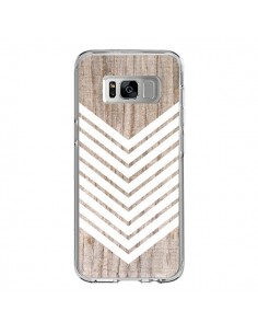 Coque Samsung S8 Tribal Aztèque Bois Wood Flèche Blanc -...