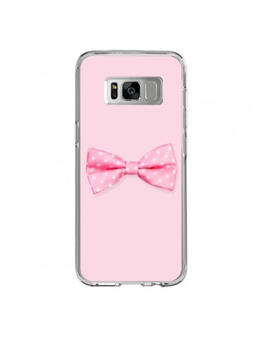 Coque Samsung S8 Noeud Papillon Rose Girly Bow Tie - Laetitia