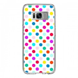 Coque Samsung S8 Pois Multicolores - Laetitia
