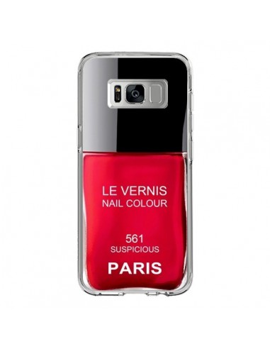 Coque Samsung S8 Vernis Paris Suspicious Rouge - Laetitia