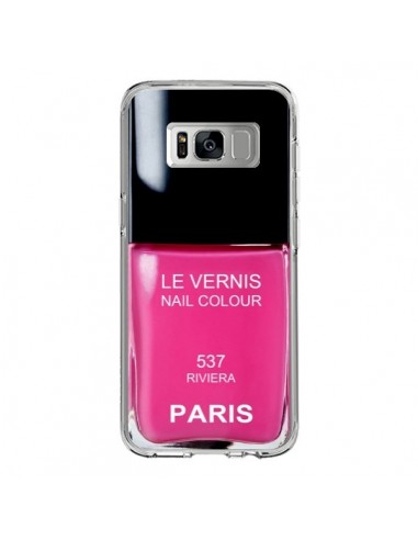 Coque Samsung S8 Vernis Paris Riviera Rose - Laetitia