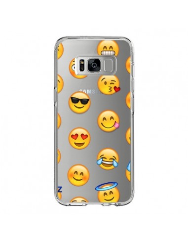 Coque Samsung S8 Smiley Emoticone Emoji Transparente - Laetitia