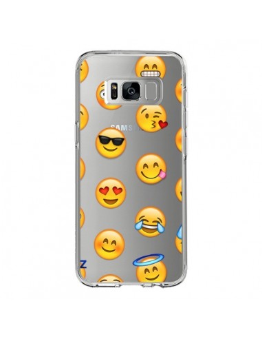 Coque Samsung S8 Smiley Emoticone Emoji Transparente - Laetitia