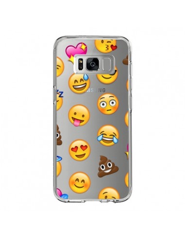 Coque Samsung S8 Emoticone Emoji Transparente - Laetitia