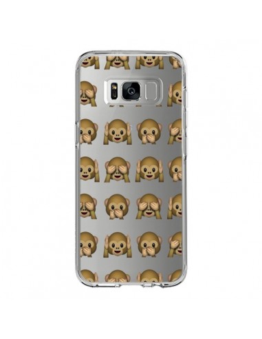 Coque Samsung S8 Singe Monkey Emoticone Emoji Transparente - Laetitia
