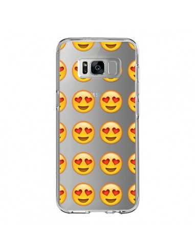 Coque Samsung S8 Love Amoureux Smiley Emoticone Emoji Transparente - Laetitia