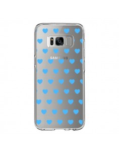 Coque Samsung S8 Coeur Heart Love Amour Bleu Transparente...