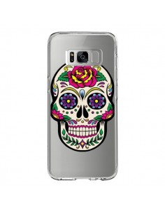 Coque Samsung S8 Tête de Mort Mexicaine Fleurs...