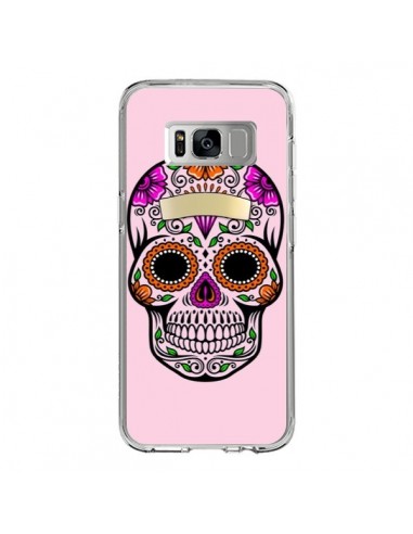 Coque Samsung S8 Tête de Mort Mexicaine Rose Multicolore - Laetitia