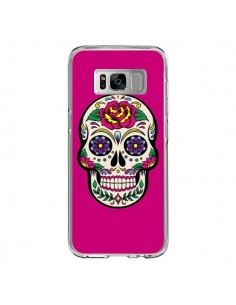 Coque Samsung S8 Tête de Mort Mexicaine Rose Fushia -...