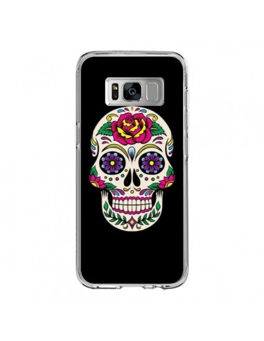 Coque Samsung S8 Tête de Mort Mexicaine Multicolore Noir - Laetitia