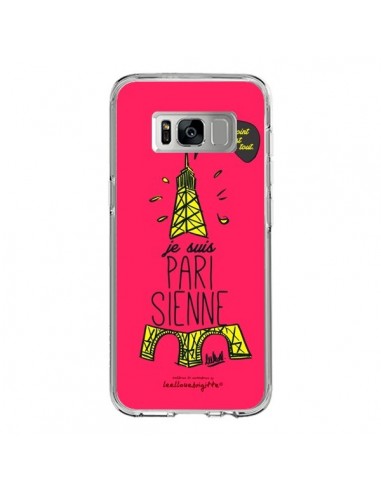Coque Samsung S8 Je suis Parisienne La Tour Eiffel Rose - Leellouebrigitte