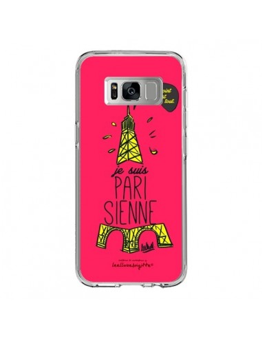 Coque Samsung S8 Je suis Parisienne La Tour Eiffel Rose - Leellouebrigitte