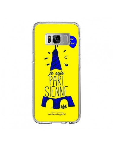 Coque Samsung S8 Je suis Parisienne La Tour Eiffel Jaune - Leellouebrigitte