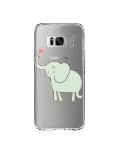 Coque Samsung S8 Elephant Elefant Animal Coeur Love...
