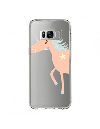 Coque Samsung S8 Licorne Unicorn Rose Transparente - Petit Griffin