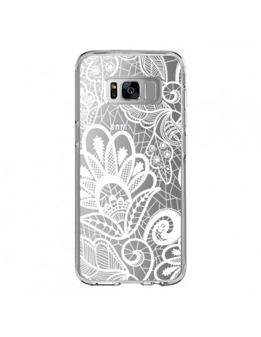 Coque Samsung S8 Lace Fleur Flower Blanc Transparente - Petit Griffin