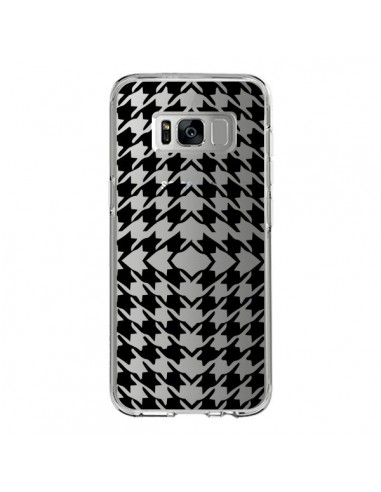 Coque Samsung S8 Vichy Carre Noir Transparente - Petit Griffin