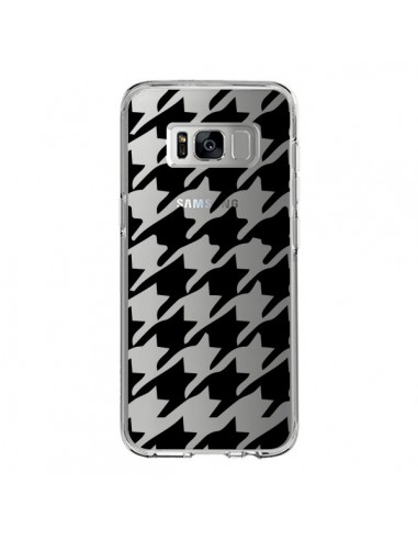 Coque Samsung S8 Vichy Gros Carre noir Transparente - Petit Griffin