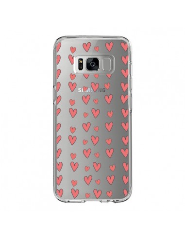 Coque Samsung S8 Coeurs Heart Love Amour Rouge Transparente - Petit Griffin