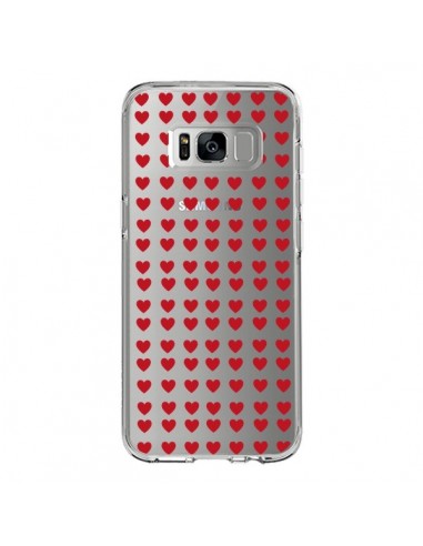 Coque Samsung S8 Coeurs Heart Love Amour Red Transparente - Petit Griffin