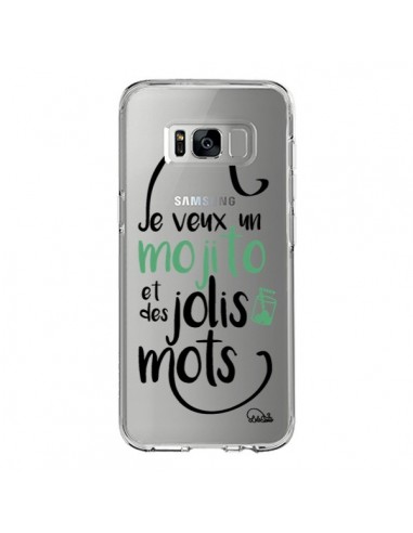 Coque Samsung S8 Je veux un mojito et des jolis mots Transparente - Lolo Santo