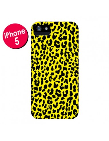 Coque Leopard Jaune pour iPhone 5 et 5S - Mary Nesrala