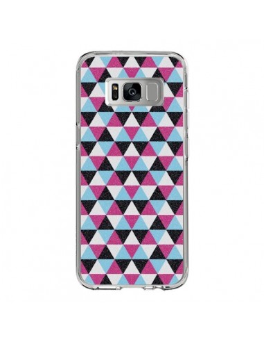Coque Samsung S8 Azteque Triangles Rose Bleu Gris - Mary Nesrala