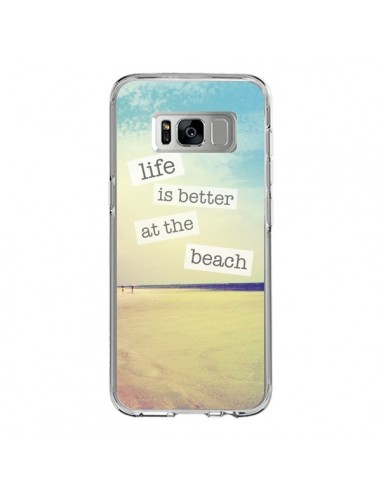 Coque Samsung S8 Life is better at the beach Ete Summer Plage - Mary Nesrala