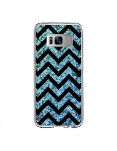 Coque Samsung S8 Chevron Aqua Sparkle Triangle Azteque -...