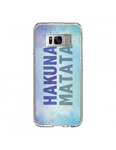 Coque Samsung S8 Hakuna Matata Roi Lion Bleu - Mary Nesrala