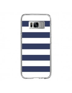 Coque Samsung S8 Bandes Marinières Bleu Blanc Gaultier -...