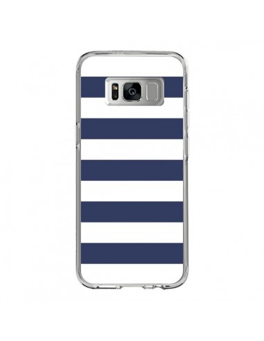 Coque Samsung S8 Bandes Marinières Bleu Blanc Gaultier - Mary Nesrala