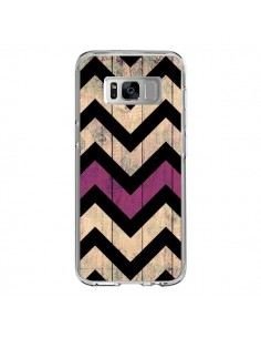 Coque Samsung S8 Chevron Vintage Bois Wood - Mary Nesrala