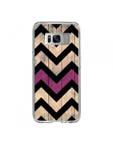 Coque Samsung S8 Chevron Vintage Bois Wood - Mary Nesrala