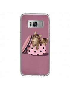 Coque Samsung S8 Chaton Chat Kitten Boite Pois - Maryline...