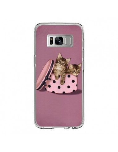 Coque Samsung S8 Chaton Chat Kitten Boite Pois - Maryline Cazenave