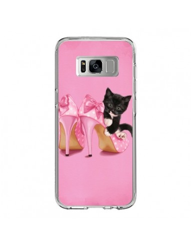 Coque Samsung S8 Chaton Chat Noir Kitten Chaussure Shoes - Maryline Cazenave