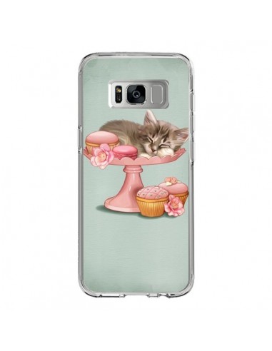 Coque Samsung S8 Chaton Chat Kitten Cookies Cupcake - Maryline Cazenave