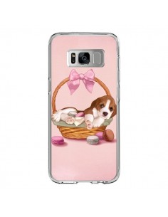 Coque Samsung S8 Chien Dog Panier Noeud Papillon Macarons...