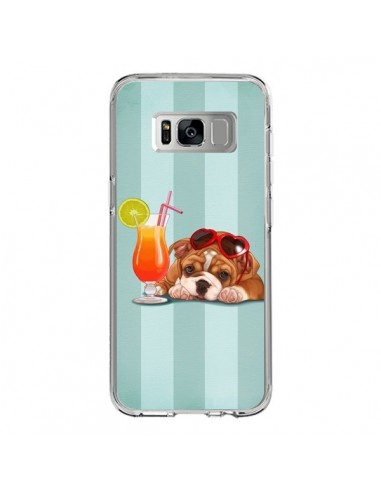 Coque Samsung S8 Chien Dog Cocktail Lunettes Coeur - Maryline Cazenave