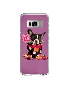 Coque Samsung S8 Chien Dog Boite Noeud Papillon Pois...