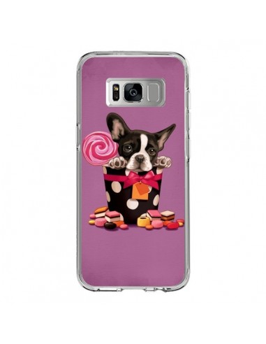 Coque Samsung S8 Chien Dog Boite Noeud Papillon Pois Bonbon - Maryline Cazenave