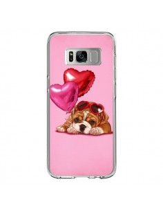 Coque Samsung S8 Chien Dog Lunettes Coeur Ballon -...
