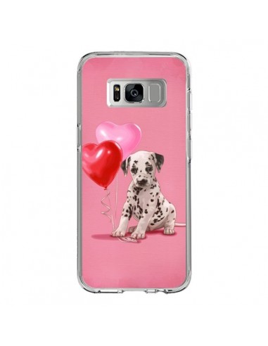 Coque Samsung S8 Chien Dog Dalmatien Ballon Coeur - Maryline Cazenave