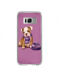 Coque Samsung S8 Chien Dog Echarpe Bonnet Froid Hiver -...