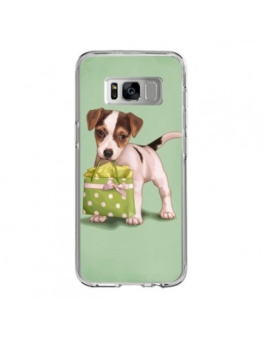 Coque Samsung S8 Chien Dog Shopping Sac Pois Vert - Maryline Cazenave
